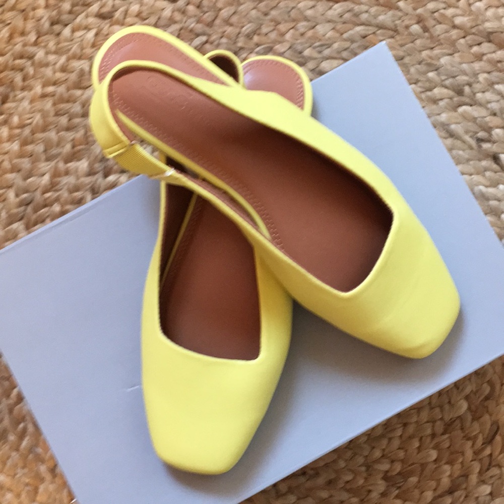 NEW: Asos: Brand yellow ballet slipper/ size 8